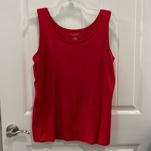 Talbots Scoop Neck Shell Red 1X